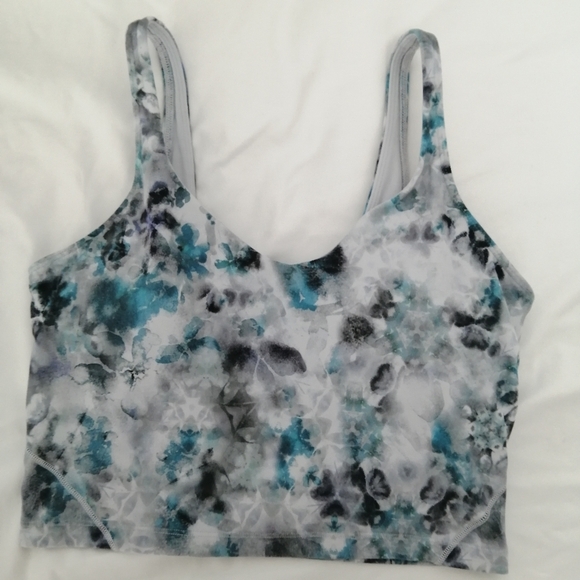 Lululemon Align Crop Tank in Kaleidofloral Multi Gray Blue 8 - Picture 10 of 16